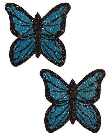 Pastease Blue Glitter Butterfly Pasties O-S