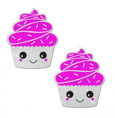 Pastease Cupcake White Glittery Frosting Nipple Pasties O-S