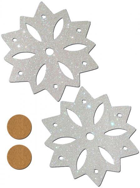 Pastease Glitter Snow Flake Silver O-S