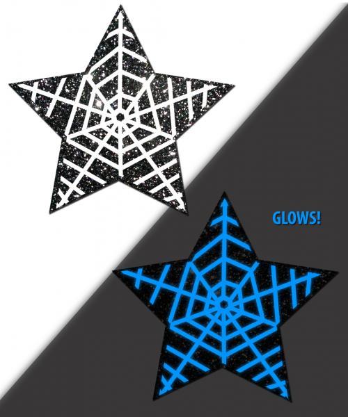 Halloween Glow In The Dark Web Pasties O-S