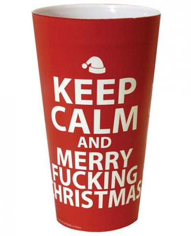Keep Calm & Merry Fucking Christmas Drinking Cup