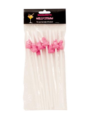 Bachelorette party willy straw - pack of 12