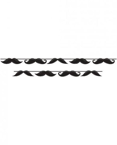 Mustache Madness Circle Ribbon Banner Decoration