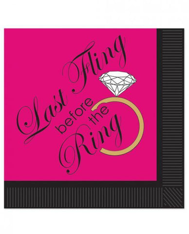 Bachelorette Last Fling Before The Ring 2 Ply Napkins 16 Count