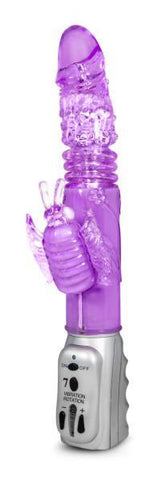 Butterfly Stroker Thrusting Vibrator - Purple