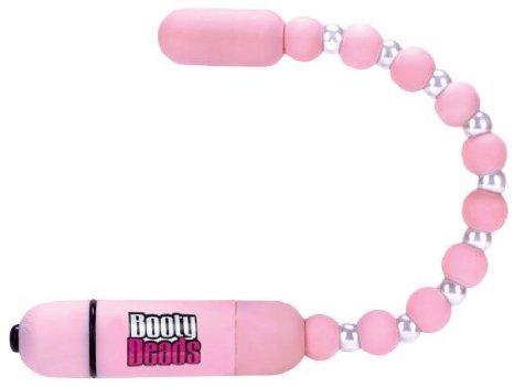 Booty Beads Vibrating Waterproof Anal Beads 9.5" - Pink