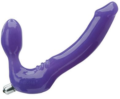 Feeldoe Vibrating Strapless Strap On Silicone 6 Inch Violet