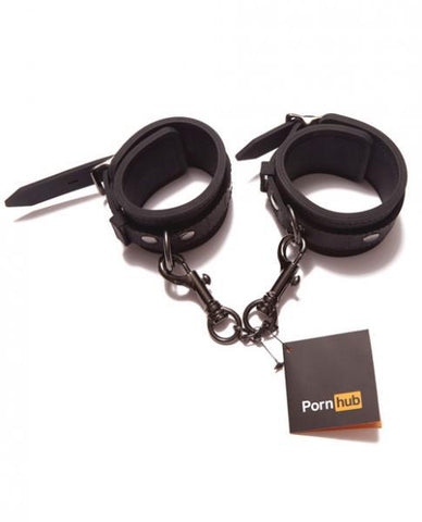 Porn Hub Silicone Wrist Buckles Black Handcuffs