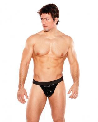 Zues wet look thong black o-s