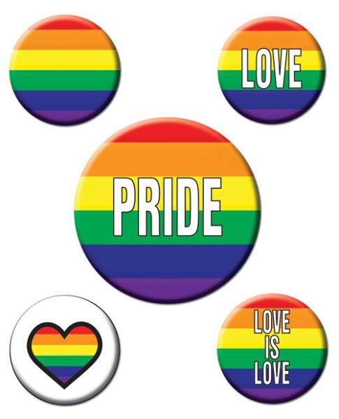 Rainbow Rainbow Party Buttons