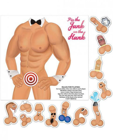 Pin The Junk On The Hunk Party Game