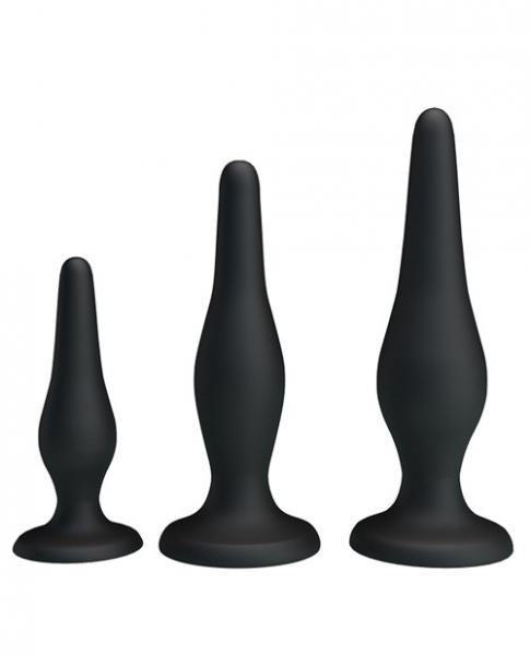 Pretty Love Beginner's Mini Anal Kit Black Set Of 3