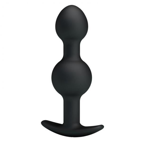 Pretty Love 4.05 inches Silicone Anal Plug with Ball Black