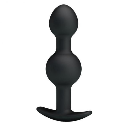 Pretty Love 4.05 inches Silicone Anal Plug with Ball Black