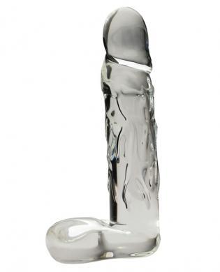 Large 9" Realistic Glass Dildo - Clear