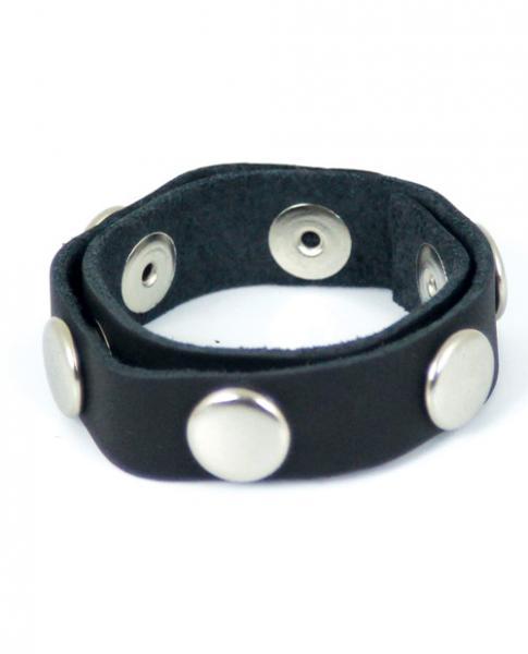 Spartacus Six Speed Cock Ring Black Leather