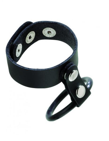 Staminator Leather & Rubber Dual Cock Ring