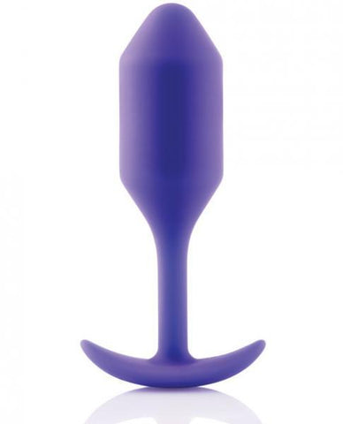 B-Vibe Snug Plug 2 Weighted 4 ounces Purple