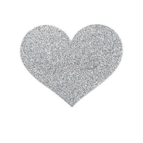 Flash Heart Pasties Silver