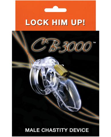 Cb-3000 Male Chastity Device 3 inch Clear Cock Cage