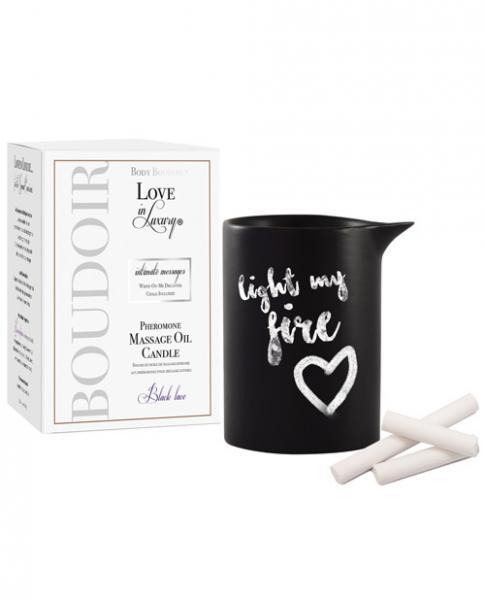 Love In Luxury Soy Massage Candle Black Lace 5.2oz