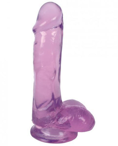 Lollicock 6 inches Slim Stick Dildo Balls Purple Grape Ice