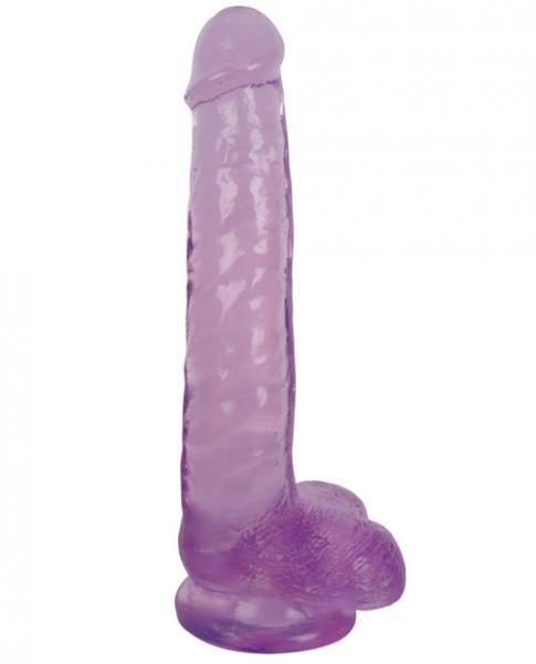 Lollicock 8 inches Slim Stick Dildo Balls Purple Grape Ice