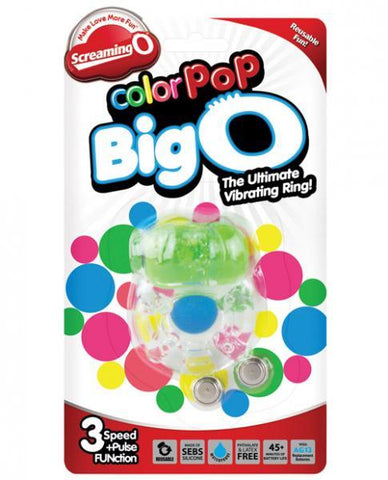 Color Pop Big O Green Ring