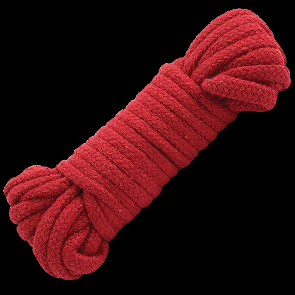 Japanese Style Bondage Rope Cotton Red 32 Feet