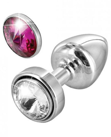 Diogol Anni 30mm Magnetic Stone Butt Plug Clear Red