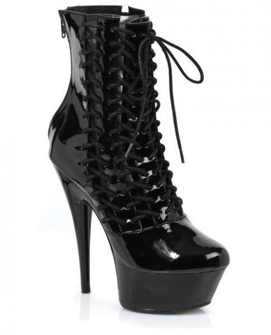 Ellie Shoes Milla 6" Heel Ankle Boots w-Inner Zipper Black Seven