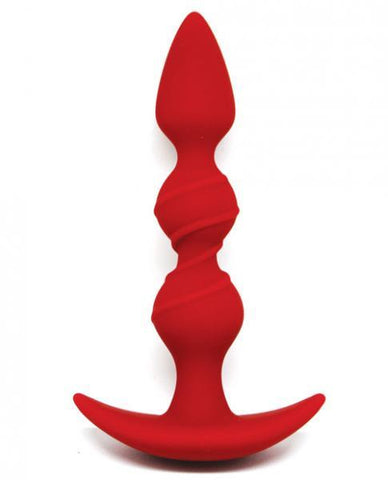 Figo Spiral Beads Anal Silicone Red