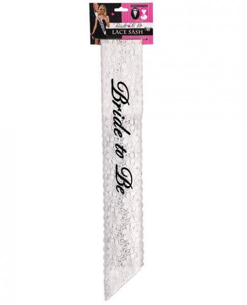 Bride To Be Lace Sash White O-S