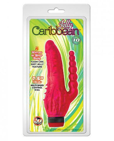 Jelly Caribbean Vibe 10 Coral Red Double Penetrator