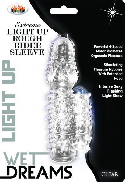 Light Up Vibrating Pleasure Sleeve Clear