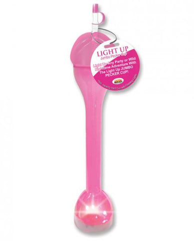 Light Up Jumbo Pecker Cup Pink