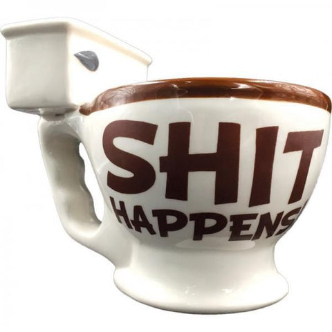 Shit Happens Toilet Bowl Shape Coffee Mug