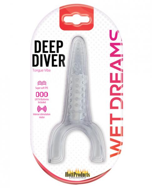 Deep Diver Clear Vibrating Tongue With Motor