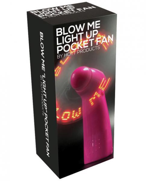 Blow Me Light Up Pocket Fan Red