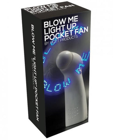 Blow Me Light Up Pocket Fan White