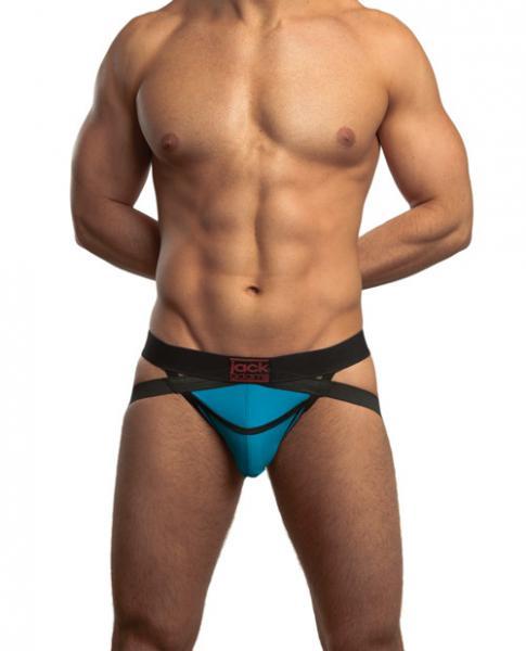 Jack Adams All Sport X Fly Jock Dirty Blue Black Sm