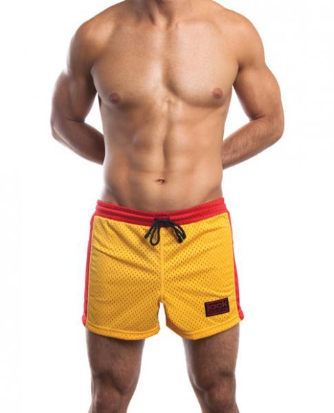 Jack Adams Air Mesh Gym Shorts Gold-Red XL