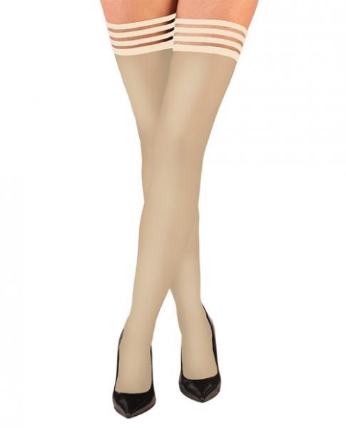 Kixies Jenny Thigh High Tights Champagne C