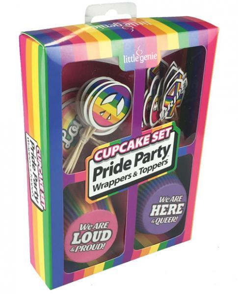 Pride Party Cupcake Set 24 Wrappers & Toppers