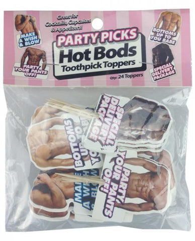 Hot Bods Party Picks Toothpick Toppers 24 Count