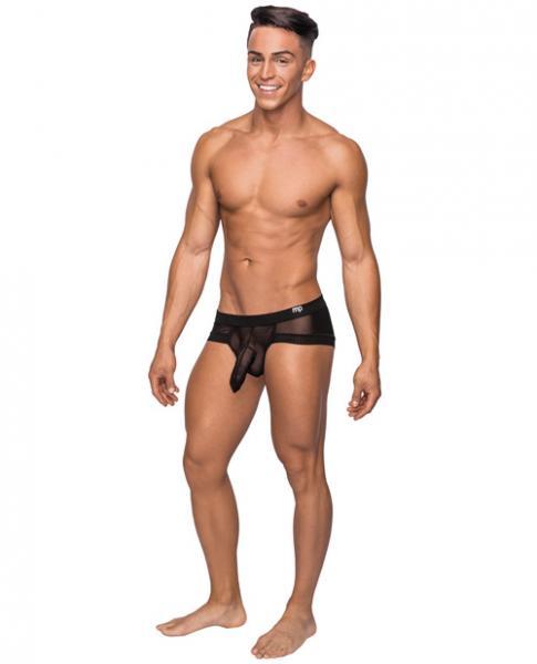 Hoser Stretch Mesh Micro Mini Shorts Black Large