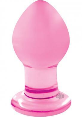 Crystal Premium Glass Plug Pink Small