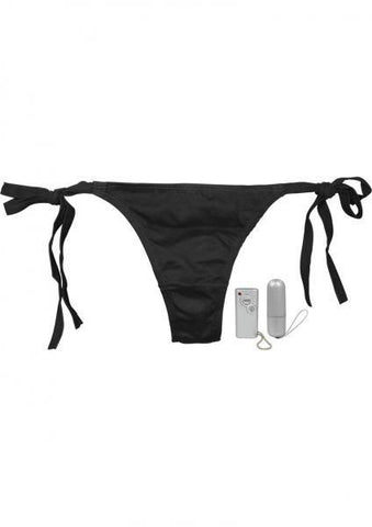 Vibro Panty Bikini 10 Function Remote Control Waterproof O-S - Black