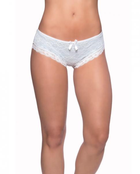 Cage Back Lace Panty White Blue L-XL