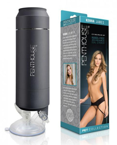 Penthouse Pet Kenna James Cyberskin Hands Free Adjustable Dual Stroker